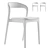 Modern Ash Wood Dining Chair 3D model small image 6