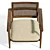 Elegant Xavier Accent Chair 3D model small image 3