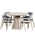 Scandi Round Dining Set Ash 3D model small image 11