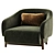 Elegant Audrey Feather Armchair 3D model small image 5