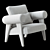 Modern Luxury Ghibli Armchair 3D model small image 4