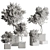 Sleek Indoor Plant Set 146 3D model small image 3