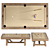 Botanic 8' Pool Table, Premium Materials 3D model small image 2