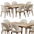 Boerum Dining Set Modern Design 3D model small image 1