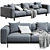 Bepop 3-Seat Sofa, Italian Design 3D model small image 1