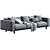 Bepop 3-Seat Sofa, Italian Design 3D model small image 2