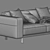 Bepop 3-Seat Sofa, Italian Design 3D model small image 5