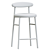 Chic Oneal Moon White Stool 3D model small image 4