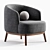 Sleek MEGAN Armchair Design 3D model small image 1