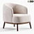 Sleek MEGAN Armchair Design 3D model small image 4