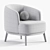 Sleek MEGAN Armchair Design 3D model small image 6