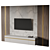 Modern TV Wall Set 036 3D model small image 1