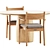 Modern Chic Dining Set: Barrel Table & Apache Chair 3D model small image 3