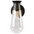 Sleek Steel and Glass Sconce 3D model small image 3
