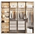 4-Door Wardrobe Set 3D model small image 1