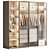 4-Door Wardrobe Set 3D model small image 2