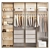 4-Door Wardrobe Set 3D model small image 10