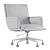 Modern Industrial Leather Desk Chair 3D model small image 4