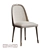 Customizable Ergonomic Shiny Dining Chair 3D model small image 1