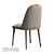 Customizable Ergonomic Shiny Dining Chair 3D model small image 2