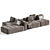 Sleek Bonaldo Bonamour Sofa - Modular 3D model small image 1