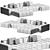 Sleek Bonaldo Bonamour Sofa - Modular 3D model small image 3