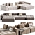 Sleek Bonaldo Bonamour Sofa - Modular 3D model small image 5