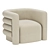  Velvety Curves Lounge Chair 3D model small image 1