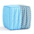 Stylish Pouf Vertical Furniture Model 3D model small image 5