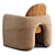 Elegant SADDLEBACK Chair Model 3D model small image 6