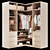 Corner Wardrobe with Storage Essentials 3D model small image 1