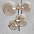 Elegant Glass Steel Pendant Lamp 3D model small image 7