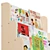 Montessori Wooden Kids Bookshelf 3D model small image 5