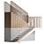 Dual-Step Staircase with Railings 3D model small image 1