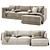 Astra Two-Piece Sectional Set 3D model small image 3