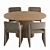 Elegant Birch Dining Set 3D model small image 2