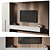 Modern TV Wall Set 038 3D model small image 1