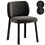 Modern Bross Aretha Fabric Chair 3D model small image 1