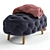 Luxury Ottoman Footstool JEAN 3D model small image 3