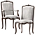 Elegant Louis Chair Art 245 3D model small image 1