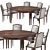 Elegant Round Table Set Art 3D model small image 1