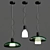 Elegant Acquerelli Glass Suspension Lamp 3D model small image 5