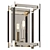 Leather Accent Steel Sconce 3D model small image 1