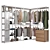 Corner Clothes Rack for Store 3D model small image 1