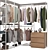 Corner Clothes Rack for Store 3D model small image 3