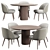 Elegant PALAIS ROYAL Dining Set 3D model small image 1