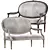 Elegant Louis Armchair Art 5694 3D model small image 1