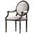 Elegant Louis Table Chair Set 3D model small image 4