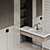  Modern Bathroom Vanity with Cocoon Faucet 3D model small image 3