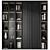 Multi-Format Modern Bookcase 3D Asset 3D model small image 2